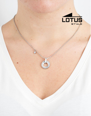 LOTUS STYLE WOMAN'S STEEL NECKLACE